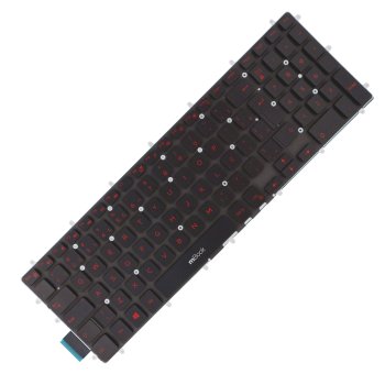 Teclado compatível com Dell 5567, 7566, 7567 Red, BR LED, 