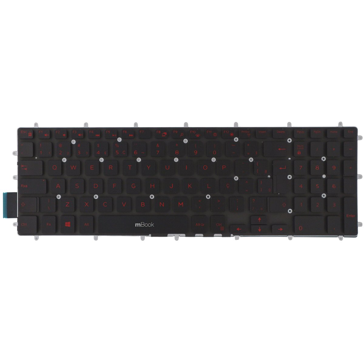 Teclado compatível com Dell 5567, 7577, 7773 BR Iluminado, 