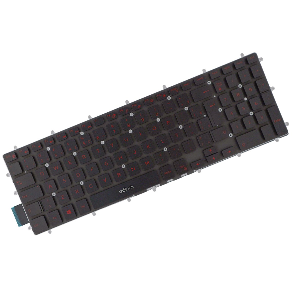 Teclado Dell 15-5567 BR ABNT2 com Vermelho, Com Led, 